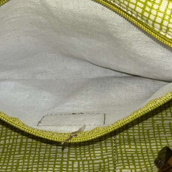 FOSSIL KEY PER TOTE Apple Green Coated Canvas Shoulder Bag Purse Handbag - NEW - Picture 11 of 12